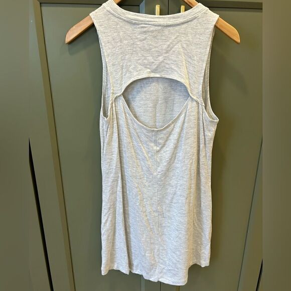 Athleta Heather Gray Front Pocket Tunic Tank - Picture 3 of 5